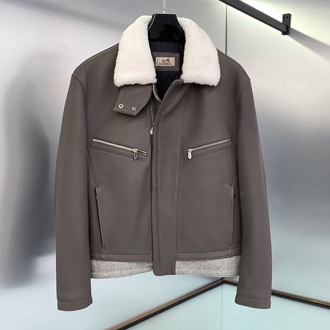 激安価格！エルメス クロップド ジャケット 偽物 ディアスキン eri90917